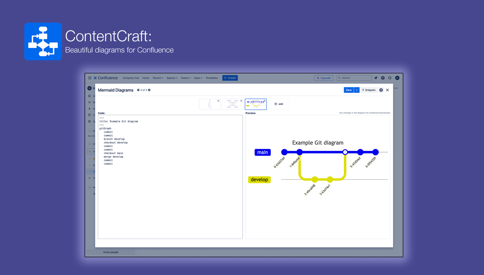 Multiple diagram types in one place