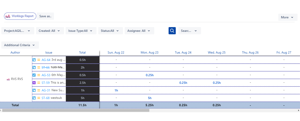 Worklogs Report