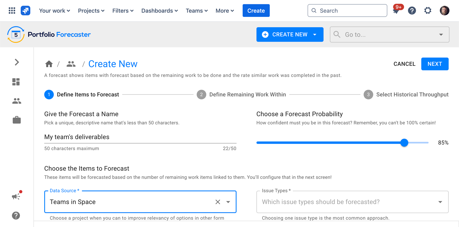 Create forecasts quickly with simple setup