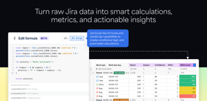 Designed for both technical and business users, powerful formula and scripting capabilities turn raw Jira data into insights. No more jumping between tools – just smarter decisions, made faster.