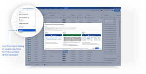 You can import issues from MS Excel into JExcel.