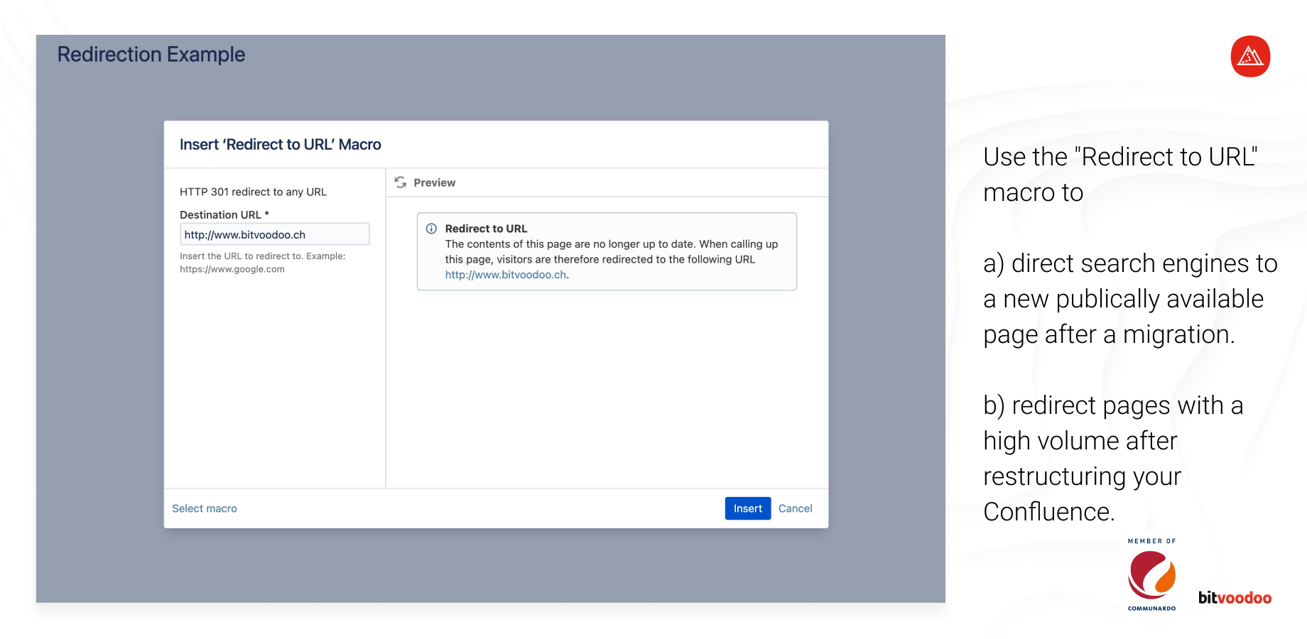 Redirect a page to a different URL