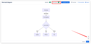 Enable Pan & zoom to freely drag and navigate large diagrams. Use the zoom controls in the bottom-right corner to zoom in, zoom out, or click the percentage to reset to 100%.