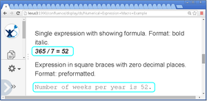 Calculation result. Format is inherited