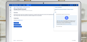The owner of the secured data will receive a notification for access request via Confluence's notification inbox.