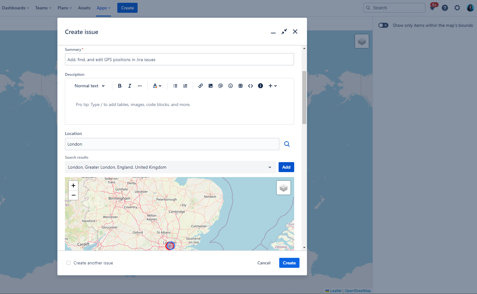 Effortlessly manage addresses and associate them with your issues.