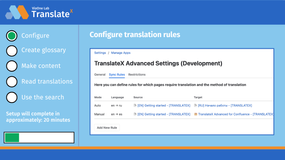 Configure translation rules that will be used by the translator.