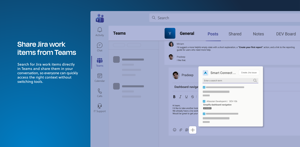 Share Jira work items directly in Microsoft Teams. Find the right issue, add it to the conversation, and give everyone fast access to relevant context without switching tools.