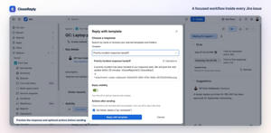Preview the reply and its saved field updates or transitions together before sending from the Jira issue.