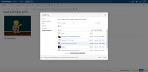 Insert Link Dialog with a content from a cloud