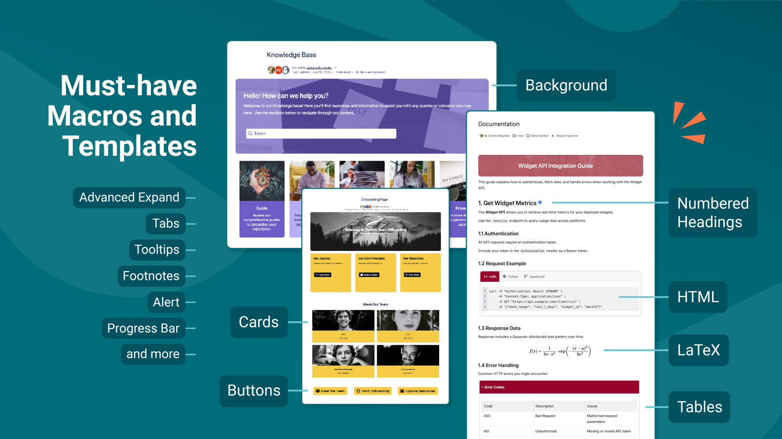 Available templates: Product roadmap, Product plan, Project plan, OKRs, Blog post, Meeting notes, To-Do list, FAQs, One-2-One, Documentation, Team page, and more.