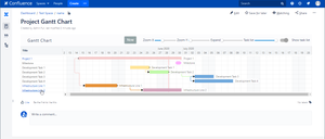 The macro provides the list of tasks beside of Gantt Chart.