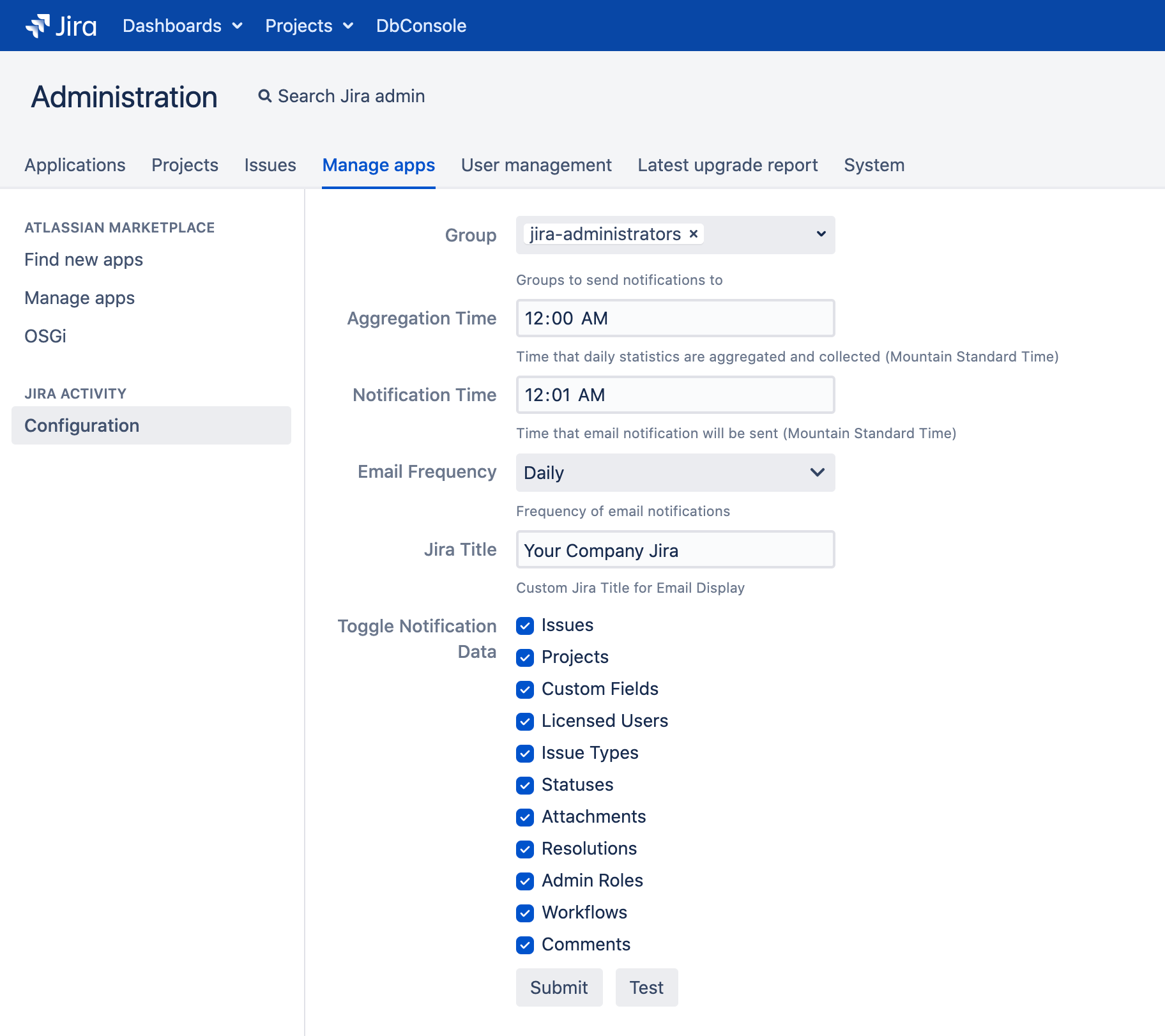 Configurable Email Metrics