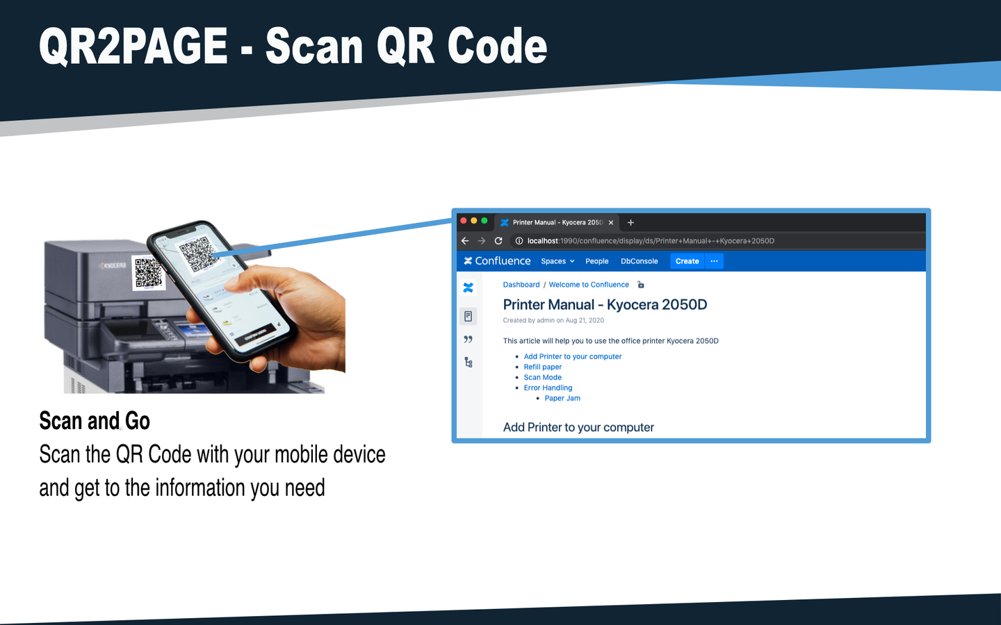 Scan with your mobile phone and get information