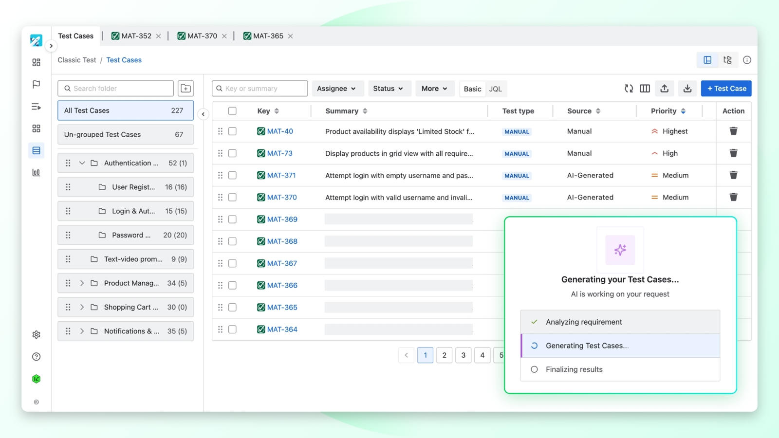 Quickly write test case with testing checklist, record results inline and generate reports