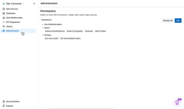Jira Admin can grant a permission to certain Jira users and groups to work with SQL Connector for Jira