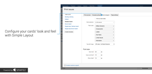 One of the print template editing modes: the Simple Layout.