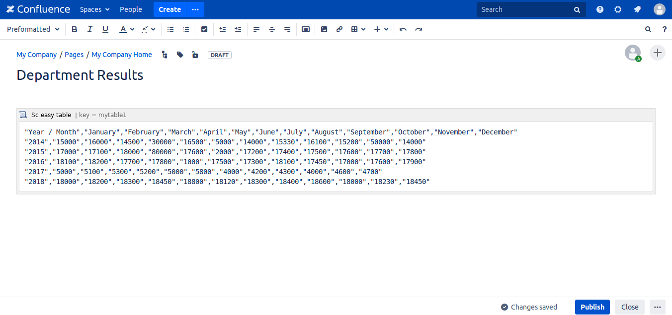 Just paste bulk data in macro