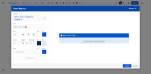 Scrollable panel with adjustable height