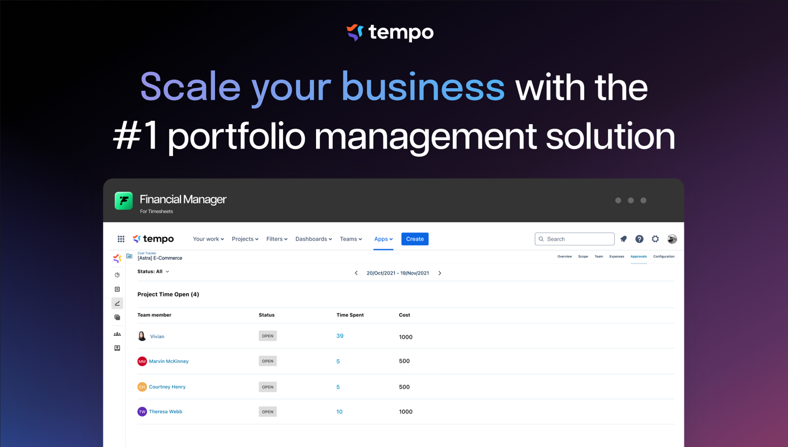 Gain insights into your projects and those that were shared with you. Easily communicate the top-line financial value of projects’ development across the organization.