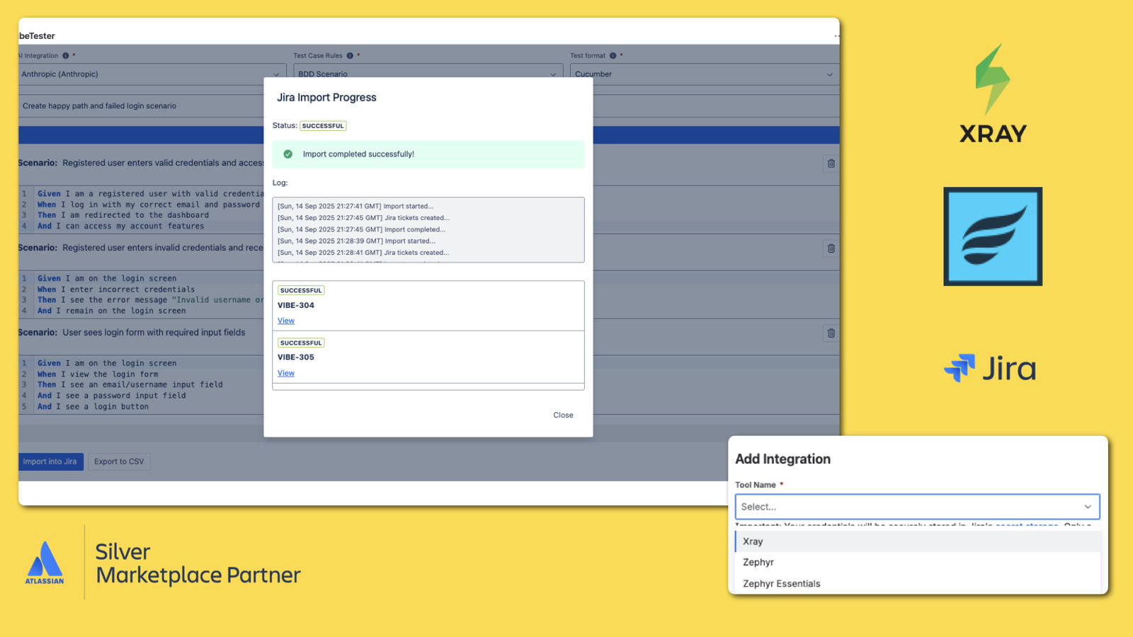 Review, edit, and import test cases into your test management system instantly, right from Jira.