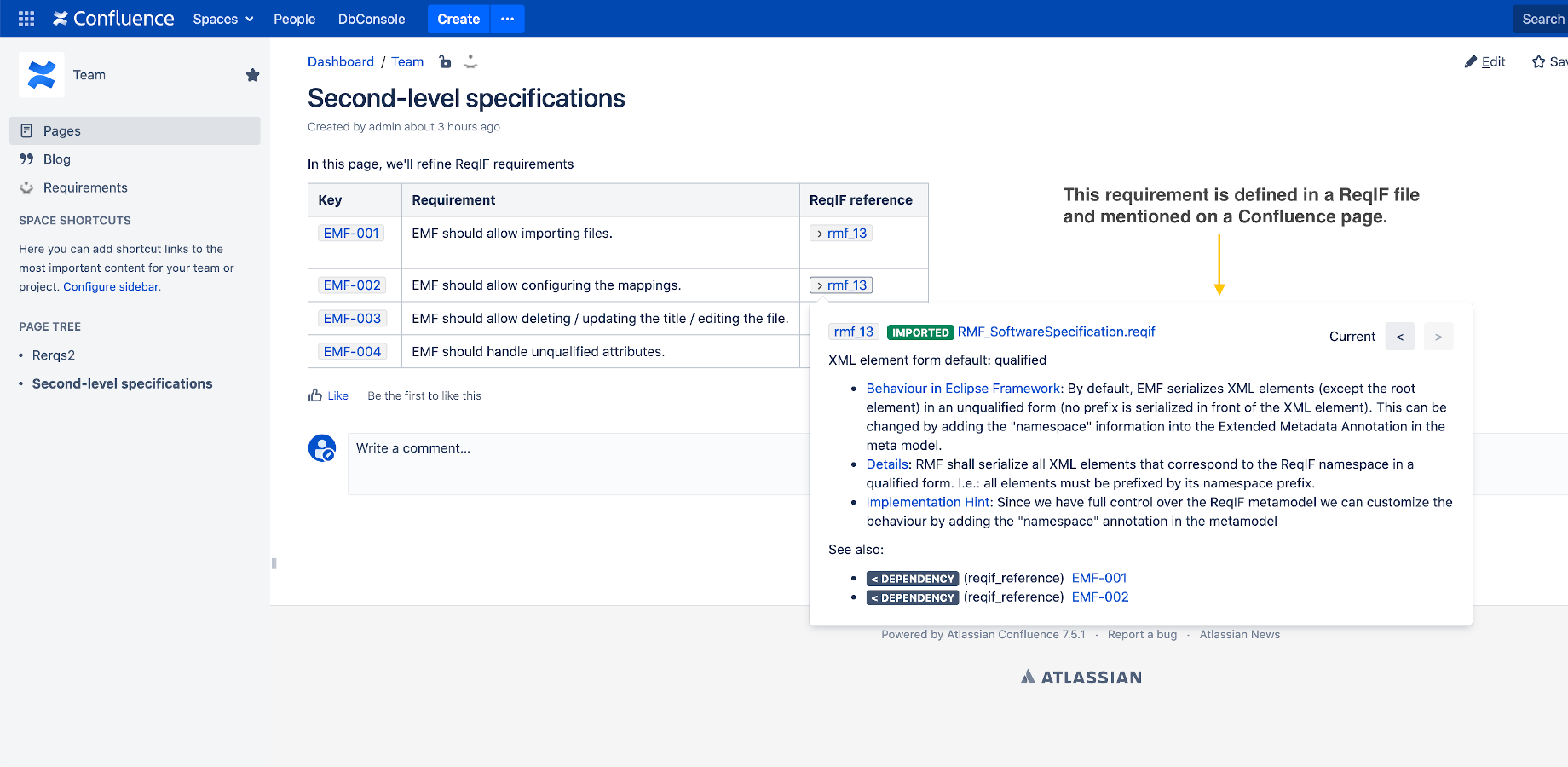 Import ReqIF documents