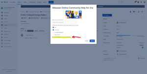 You can click on the Community link at the bottom of the dialog to go directly to the Online Community.