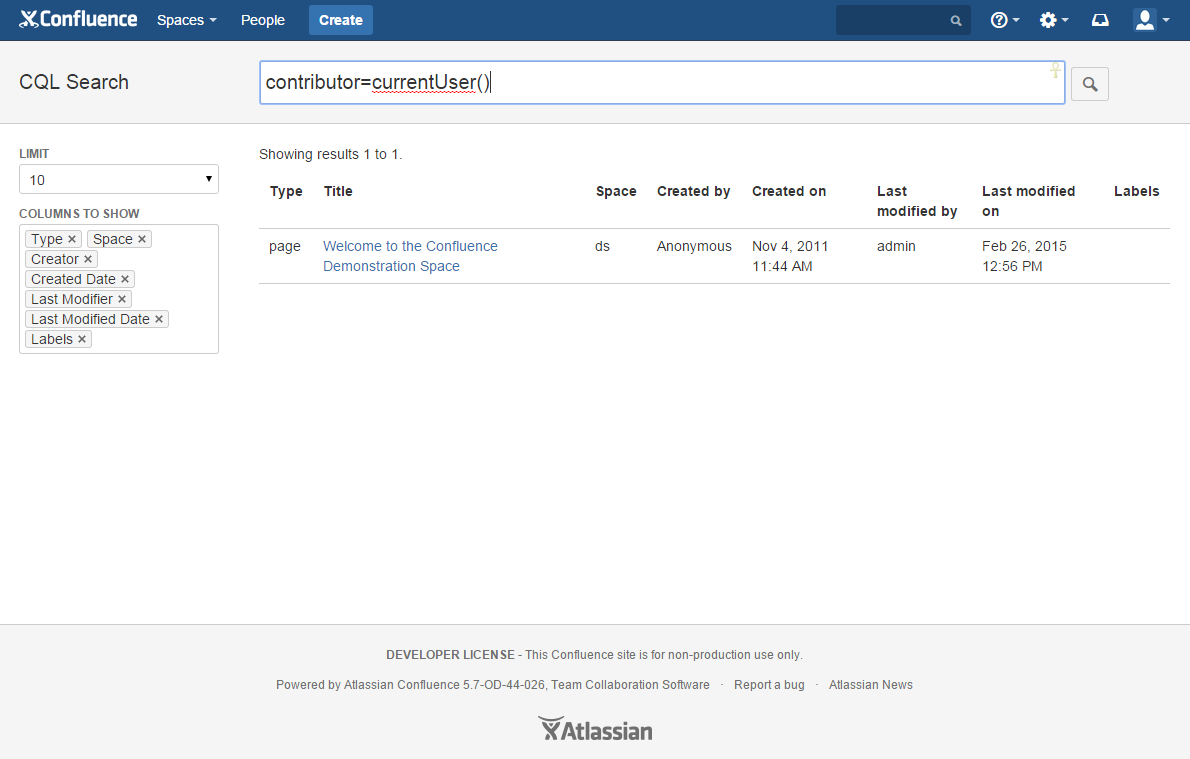 Interface to CQL