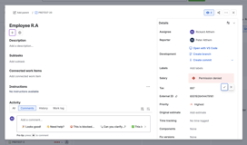 Unauthorized users can’t edit protected fields. Even if they try to change a value, the action is blocked — ensuring only permitted roles can update critical information.