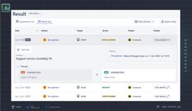 User Activity Audit Log app with generated results - detailed view