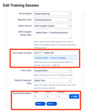 predefined booking schedules and durations