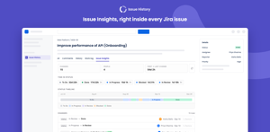 each issue's journey through your workflow, coloured by status category