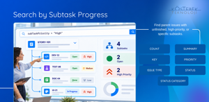 Track subtask progress with enhanced JQL filters for count, summary, key, priority, issue type, status, and status category.
