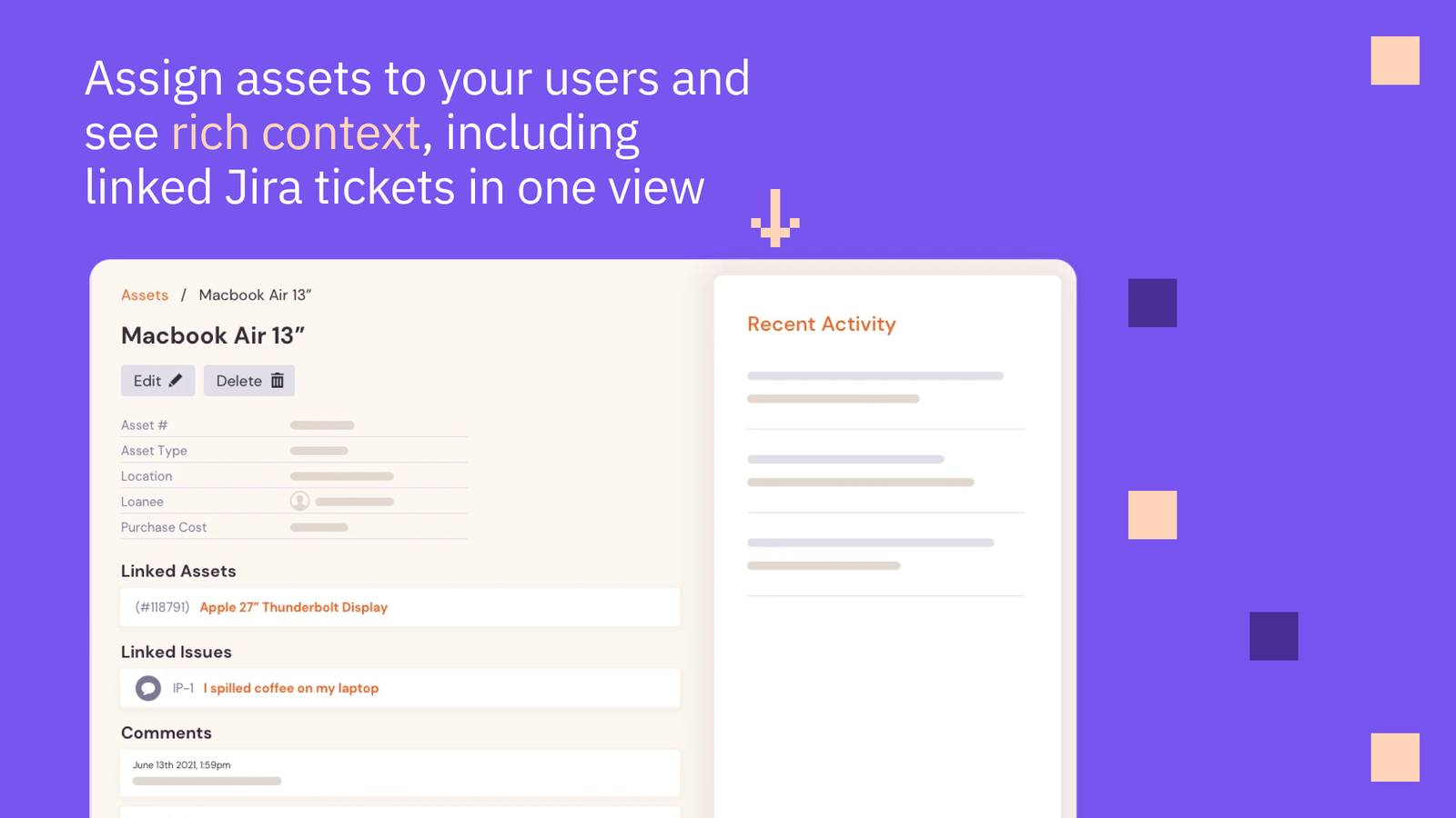 Asset context at your fingertips