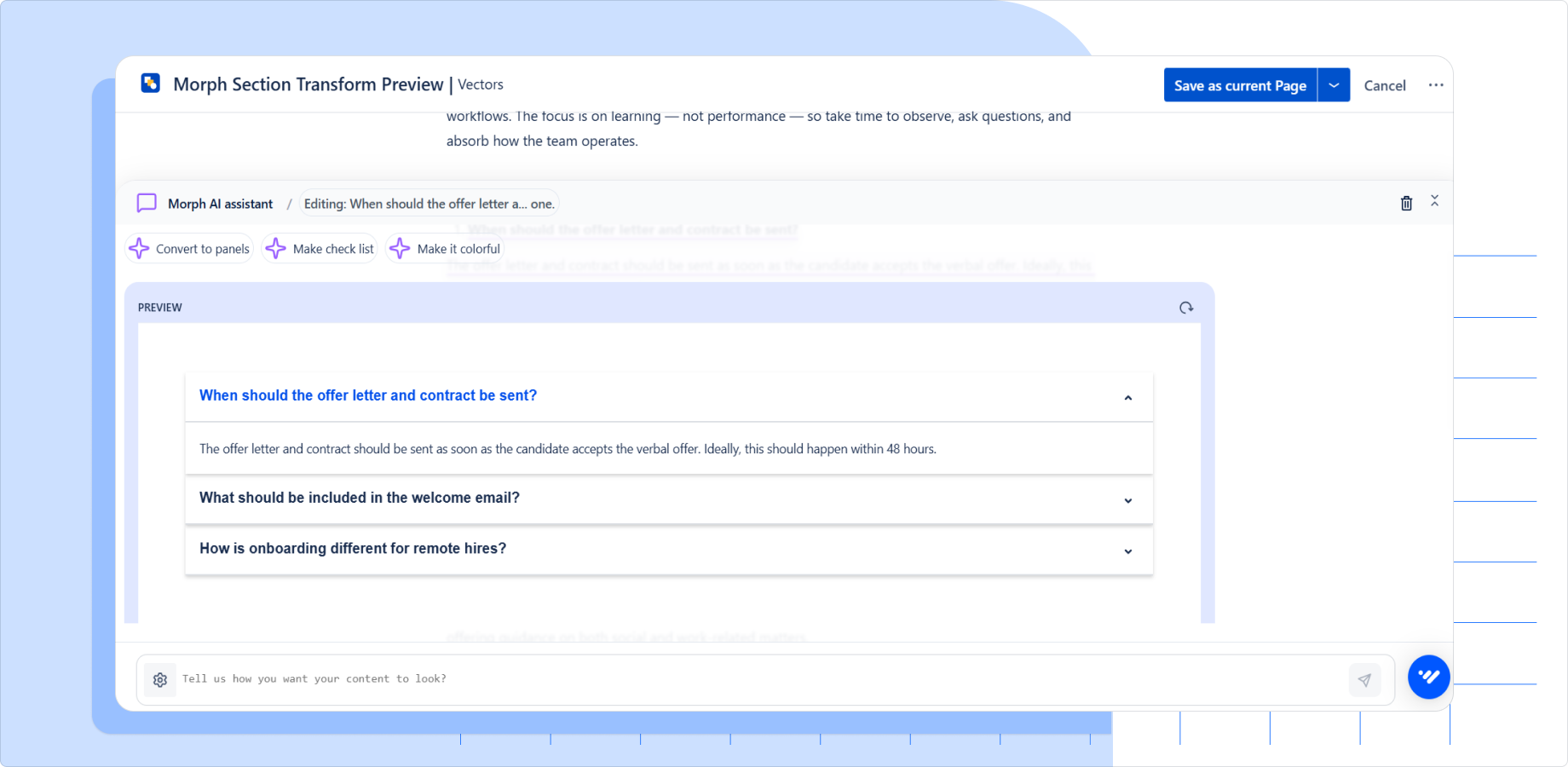 Format specific sections of your Confluence pages