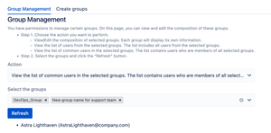 Identify users shared across your selected groups with precision. This view displays only those users who are members of every chosen group, streamlining group intersection analysis.