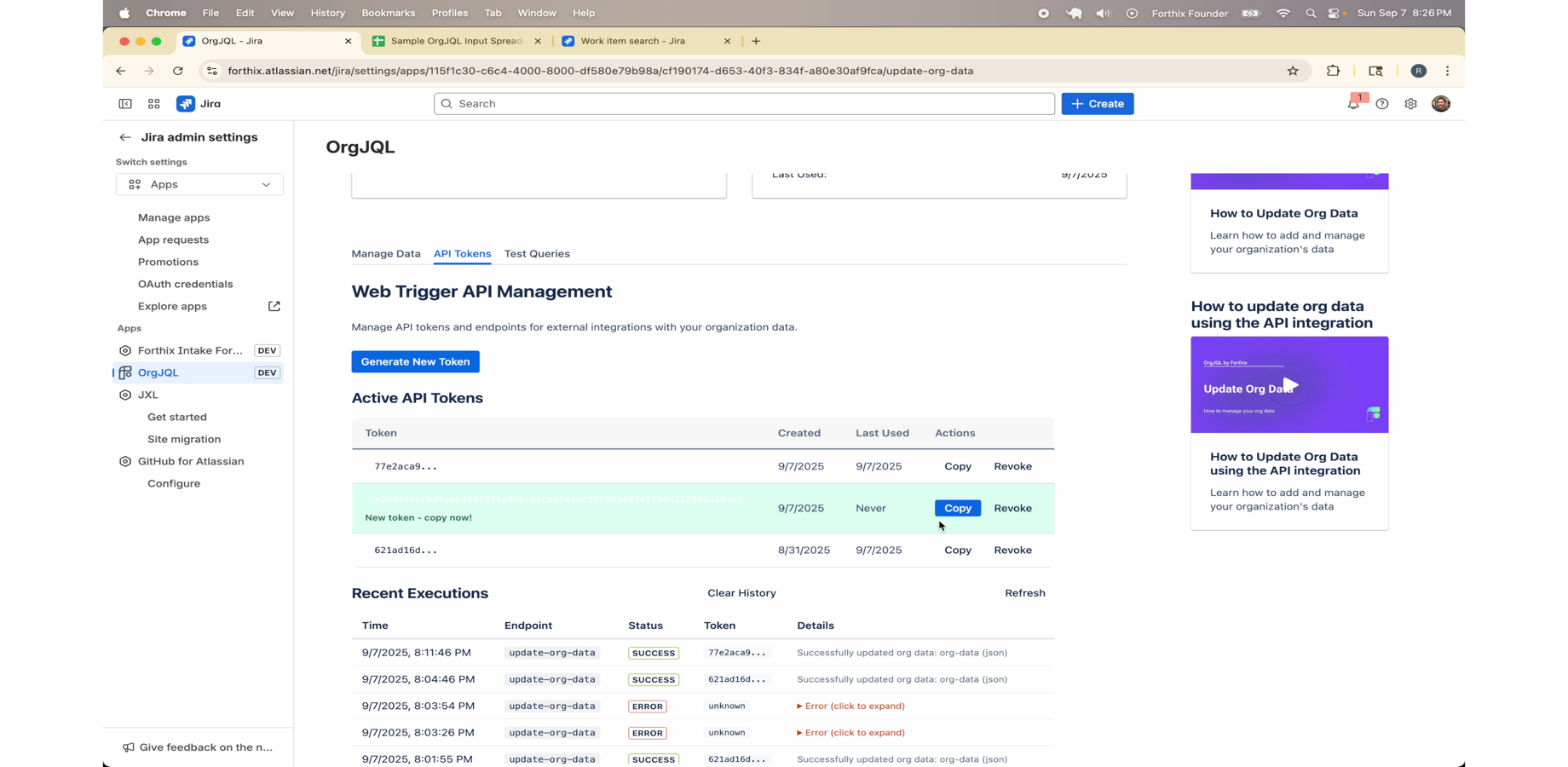 Webtrigger-based org data syncs