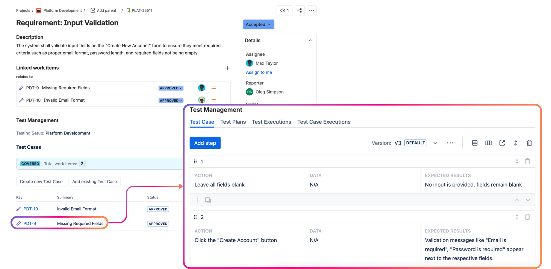 Testing elements are Jira work items - there’s no need to disrupt any workflows.