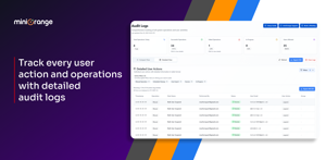 Track every action and operation with detailed audit logs