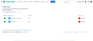 This is how you enable the app for the projects you need