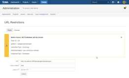 Check rules for different users and URLs
