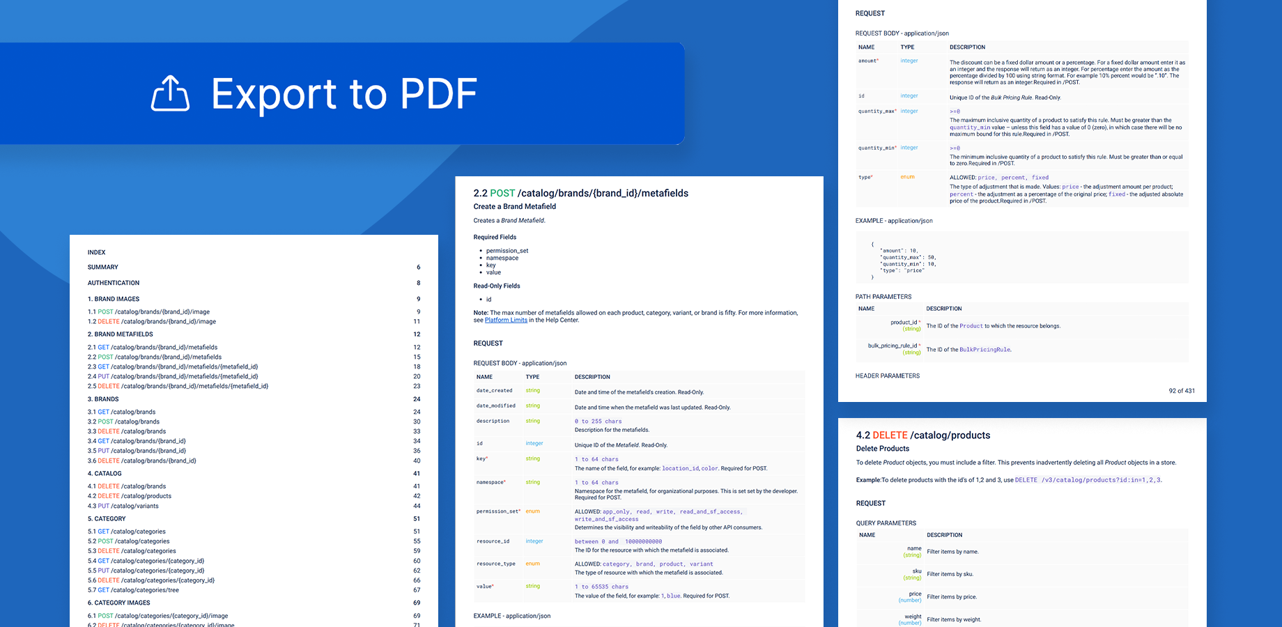 PDF export