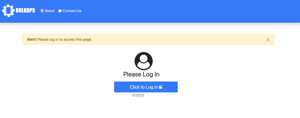 The login screen feature