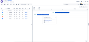 The out-of-sight tasks are featured in the dependency dialog on Gantt module