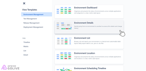 Create custom views using our template library, inspired by ITIL and release management best practices. We continuously add new templates to ensure you always stay one step ahead in your operations and decision-making.
