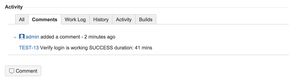 Passed test comment in Jira