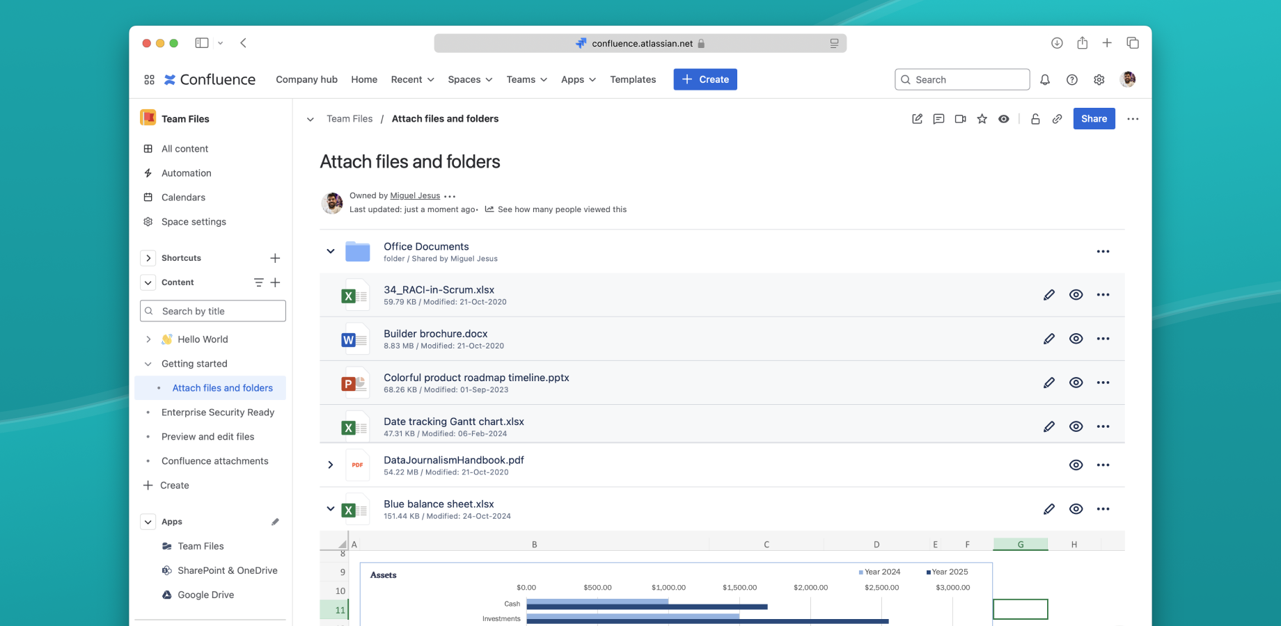 Upload & share files from OneDrive & SharePoint to Spaces