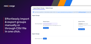 Effortlessly import and export groups manually.