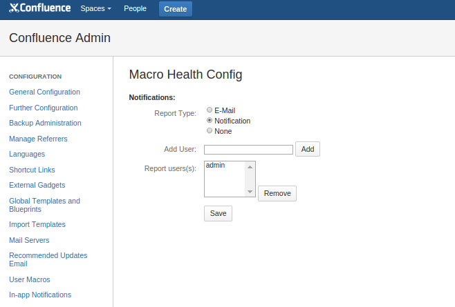 Configure the users being informed about errors
