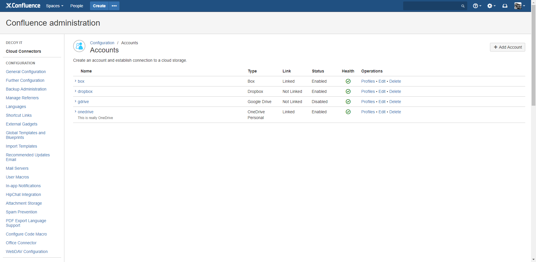WorkDocs, Box, Dropbox, Google Drive and OneDrive